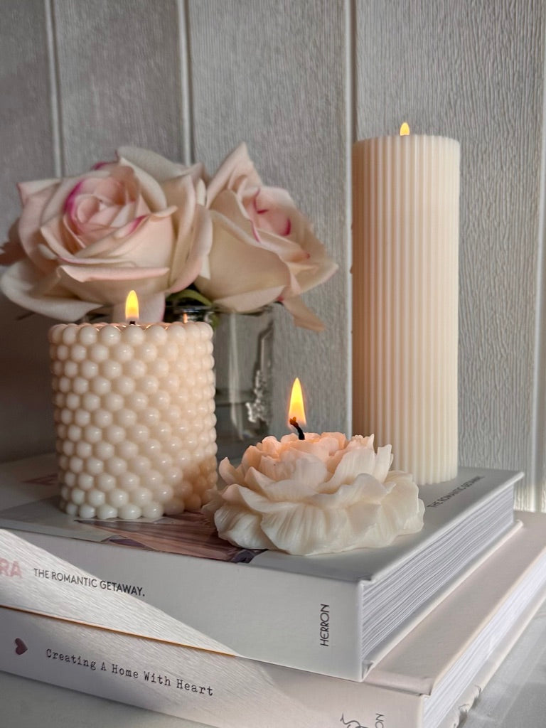 Ribbed Pillar Candle