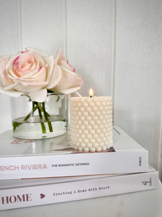 Pearled Pillar Candle